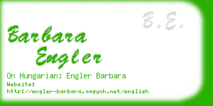 barbara engler business card